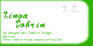 kinga dobrin business card